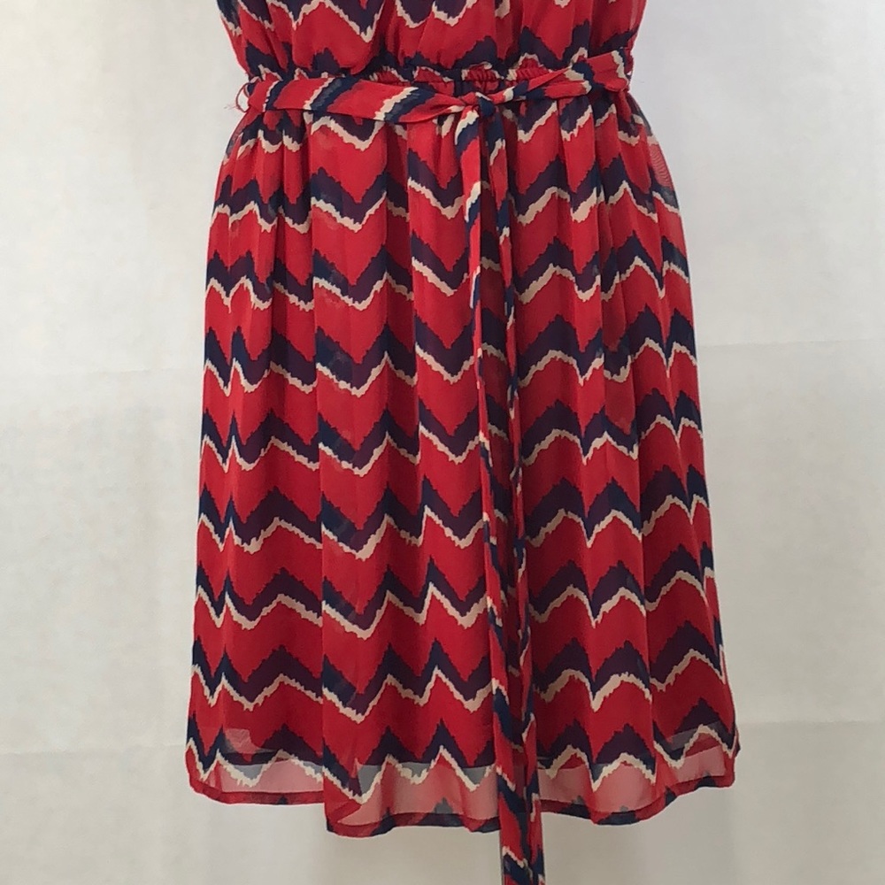 As U Wish red and navy dress. - Picture 3 of 6